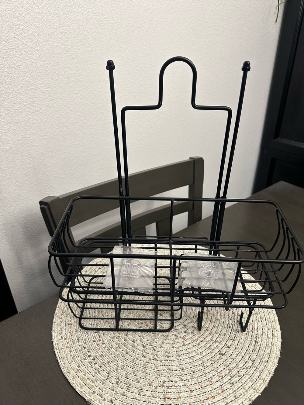 Expandable Black Matte Shower Caddy